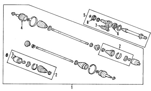 Axle Shafts & Joints for 2003 Acura RSX #0