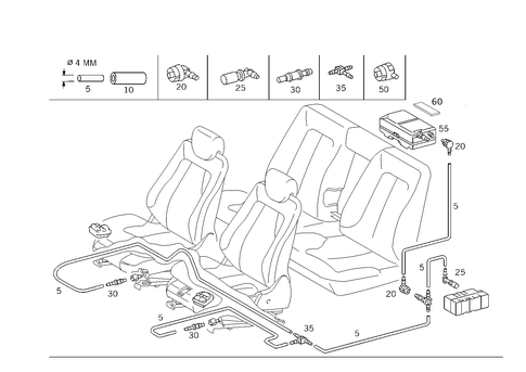 Lumbar Vertebra Support and Multicontour Backrest for 2002 Mercedes-Benz CL55 AMG #0
