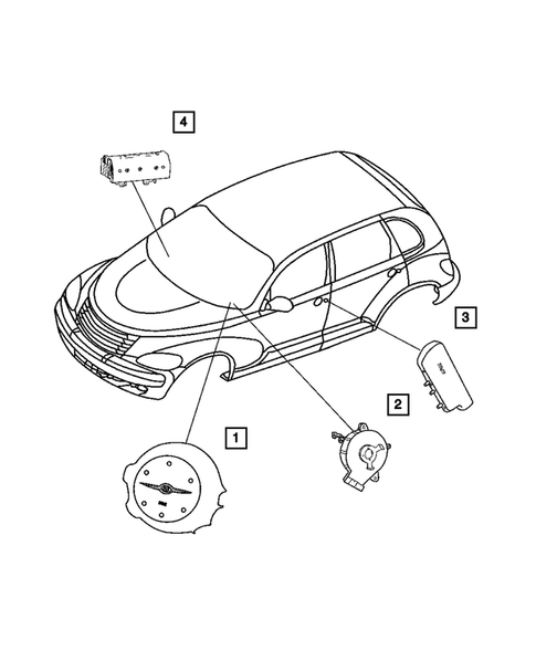 Air Bag System for 2004 Chrysler PT Cruiser #0