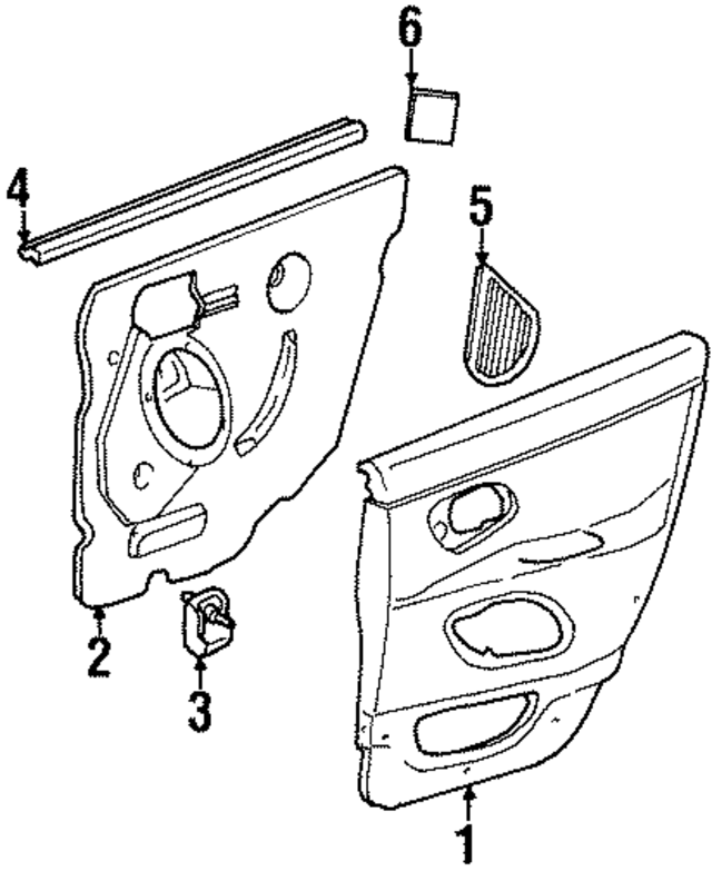 XS2Z5424787AA - Body: Door Panel Insulation for Ford Image
