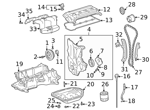 Engine Parts for 2001 Toyota Prius #0