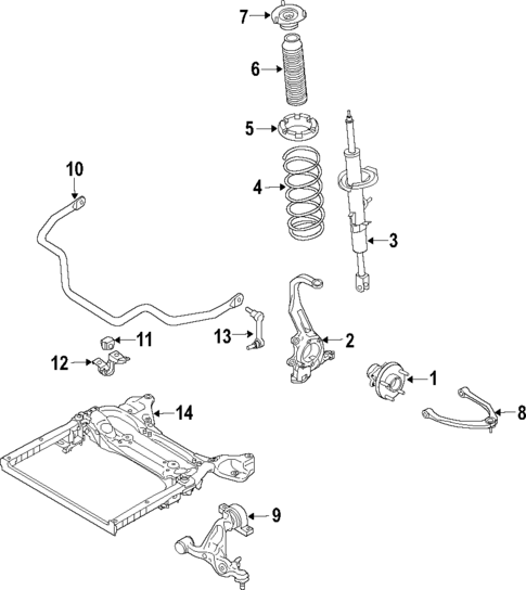 Suspension Components for 2013 INFINITI FX37 #14