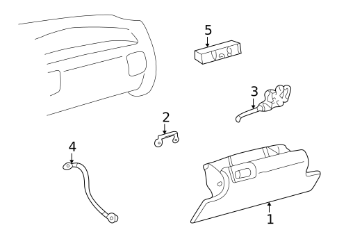 Glove Box for 1996 Chevrolet K1500 Pickup #0