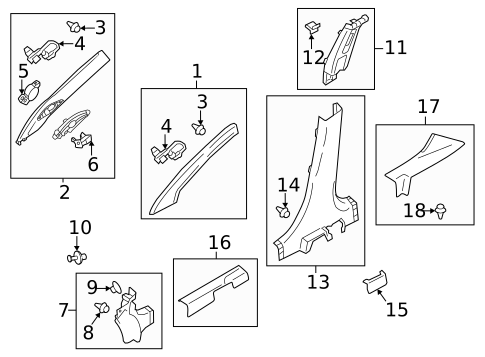 Interior Trim - Pillars for 2025 Mitsubishi Outlander #0