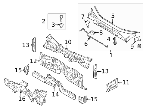 Cowl for 2015 Hyundai Genesis #0