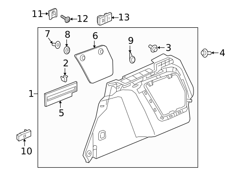 Interior Trim - Quarter Panels for 2018 Volkswagen Golf Alltrack #2
