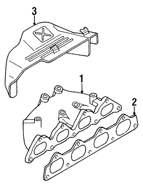 Exhaust Manifold for 1996 Mitsubishi Eclipse #1