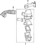 F3DZ9600D - Engine: Air Cleaner Assembly for Ford: Taurus | Lincoln: Continental | Mercury: Sable Image