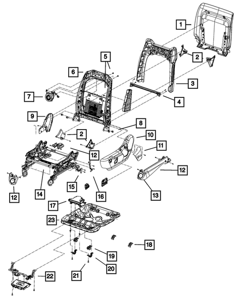Front Seats - Adjusters, Recliners, Shields and Risers for 2019 Dodge Durango #1
