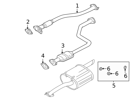 Exhaust Components for 2002 Hyundai Accent #0