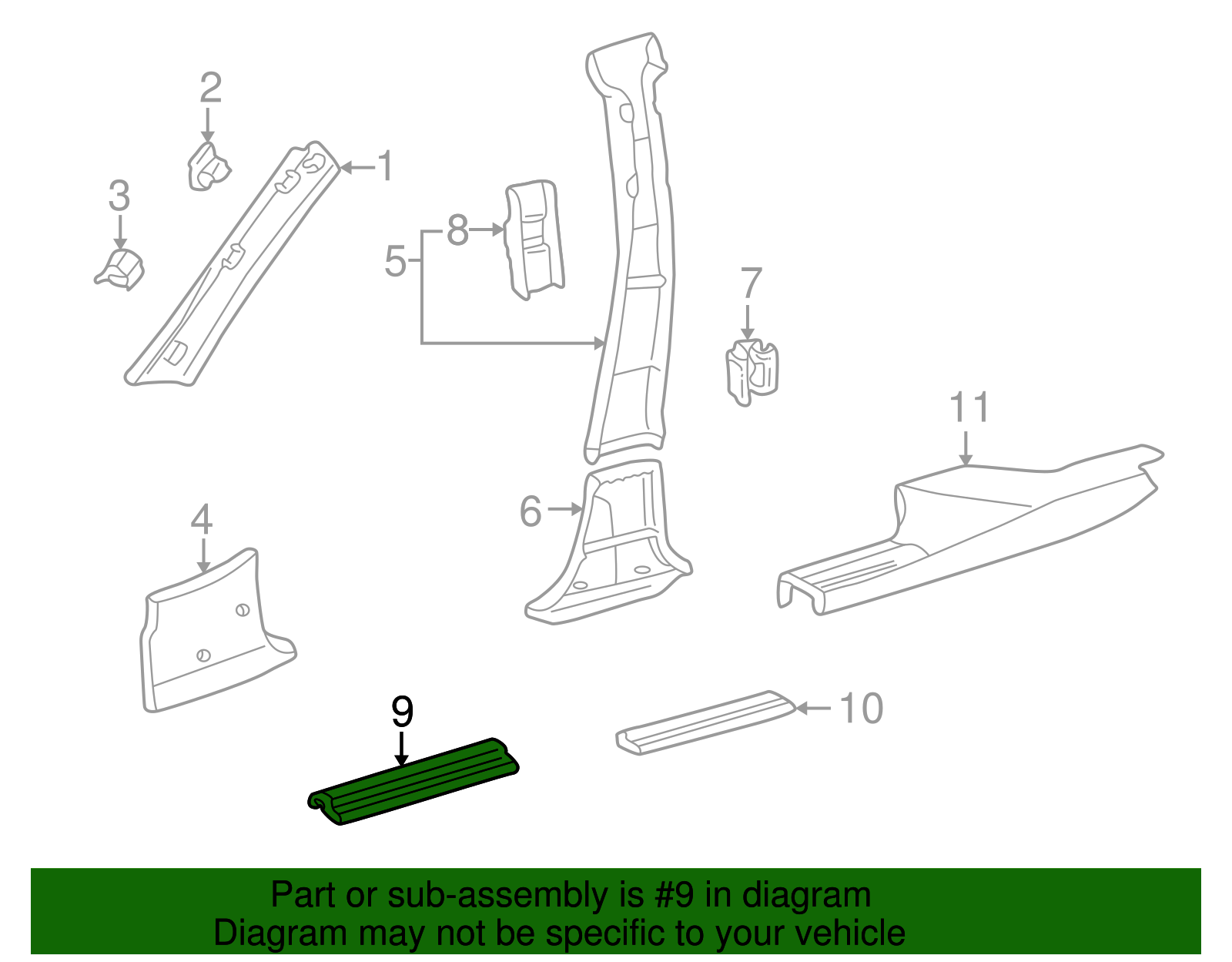 Genuine OEM Scuff Plate | 202-680-07-35-8F30 | Fits Select