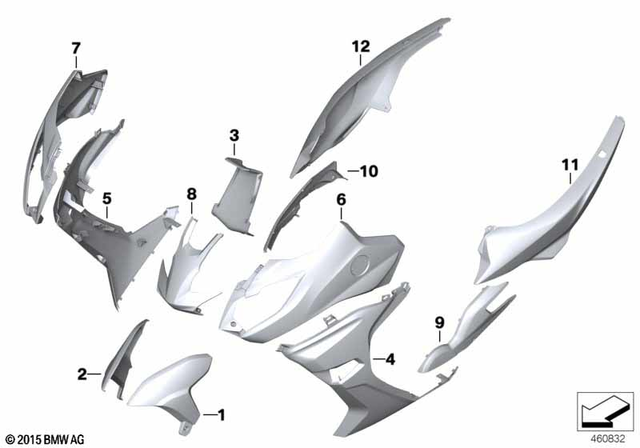 46618563785 - Body Equipment: Front Wheel Cover, Front Left - Black-storm for BMW-Motorrad Image