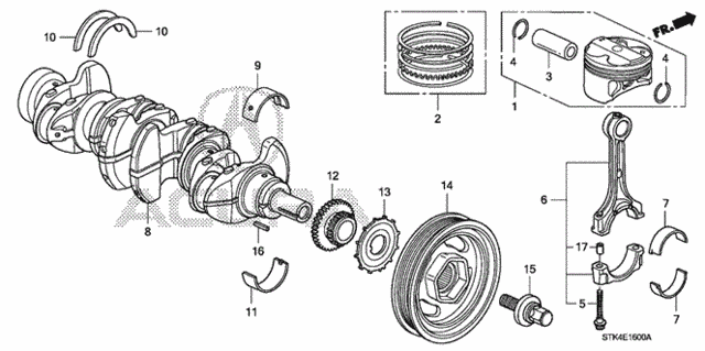 Crankshaft - Piston for 2012 Acura RDX #0