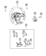 6VC76TASAA - Steering: Steering Wheel Bezel Kit for Mopar Image