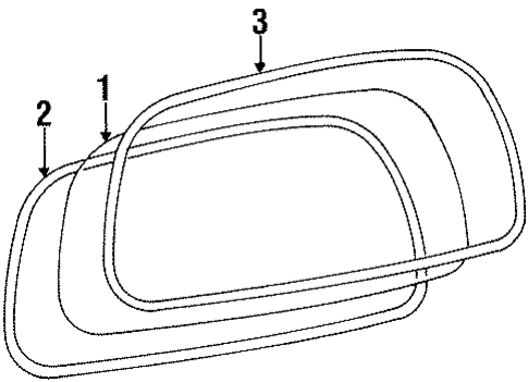 Glass - Lift Gate for 2000 Hyundai Elantra #0