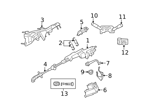 Steering Column Assembly for 2010 Dodge Nitro #0