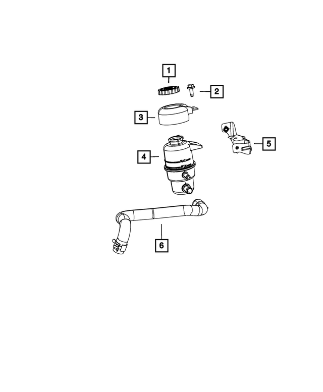 « 5115400AA – Body Sheet Metal Except Doors : Réservoir De Direction Assistée Support pour Mopar Image »