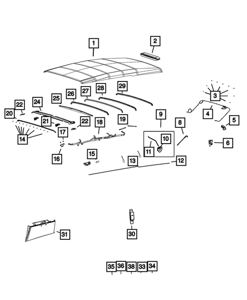 Roof for 2024 Jeep Wrangler #0