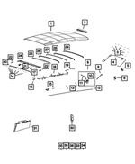 68391570AB - Body Sheet Metal Except Doors: Folding Top Cover Tension Cable for Mopar Image