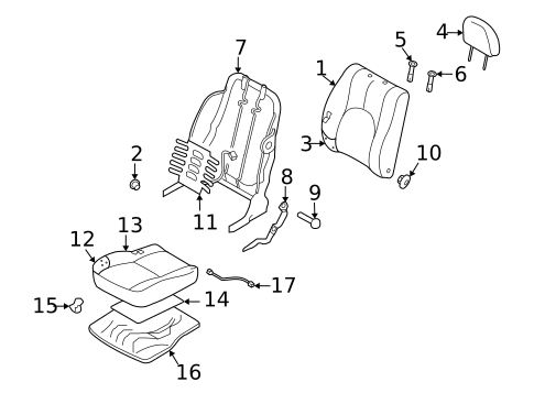 Front Seat Components for 2006 Mazda Tribute #1