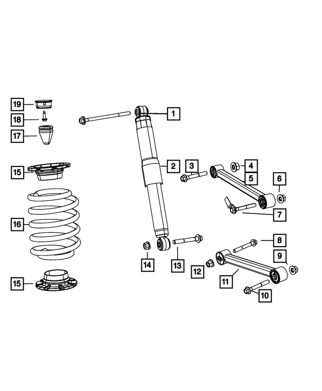 « 52089751AL – Rear Suspension : Suspension Amortisseur pour Mopar Image »