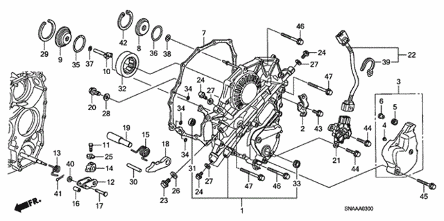 AT Left Side Cover for 2009 Honda Civic #0