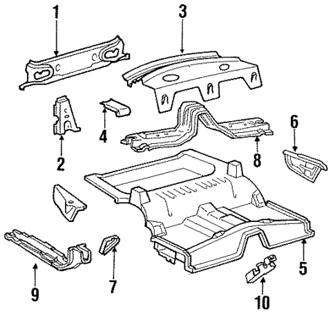 Rear Upper Body for 1988 Ford Thunderbird #0