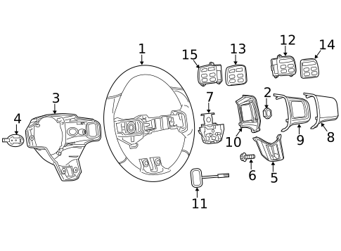 Steering Wheel & Trim for 2015 Dodge Dart #0