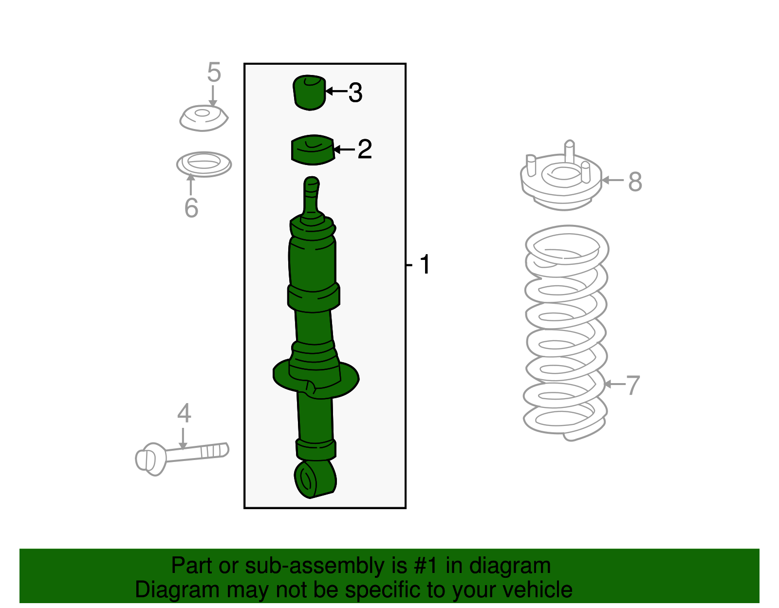 アラーム 48510-8Z359 Toyota OEM Genuine ABSORBER ASSY | eBay