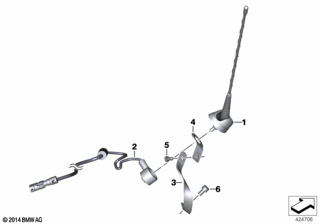 65217728901 - Audio, Navigation, Information Systems: Antenna - Ask for BMW-Motorrad Image