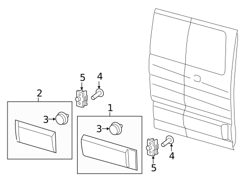 Exterior Trim - Side Door for 2016 Ford Transit-250 #0