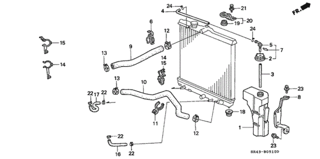 Radiator Hose for 1993 Honda Civic #0
