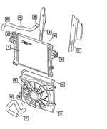 52080123AC - Cooling: Engine Cooling Radiator for Mopar Image
