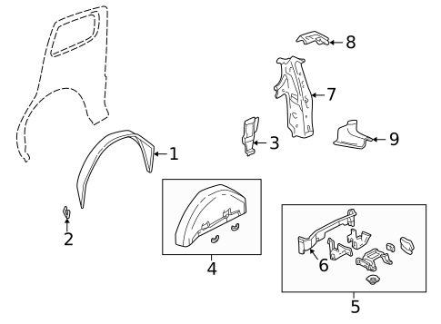 Inner Structure for 2004 Pontiac Montana #0