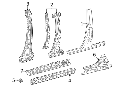 Center Pillar & Rocker for 2017 Toyota Mirai #0