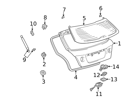 Liftgate for 2004 Lexus IS300 #0