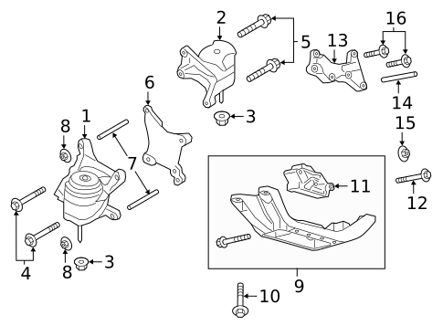 Engine & Trans Mounting for 2020 Ford Explorer #2