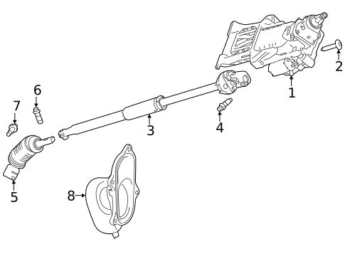Steering Column Assembly for 2023 Land Rover Discovery #0