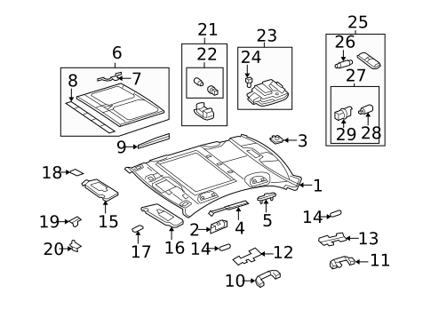 Interior Trim - Roof for 2013 Mercedes-Benz E 350 #4