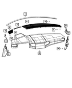 6UC00WT5AC - : Instrument Panel End Cap for Mopar Image