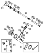 5015875AA - Front Axle; Corporate 205 MM Heavy Duty; Differential and Drive Line: Pinion Shaft Shim Kit for Chrysler: Aspen | Dodge: Dakota, Durango, Ram 1500 | Ram: 1500, Dakota Image