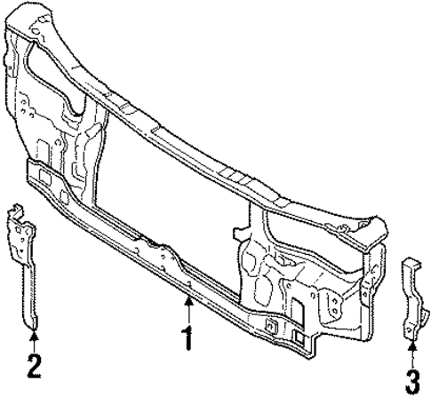 Radiator Support for 1987 Mazda 323 #0
