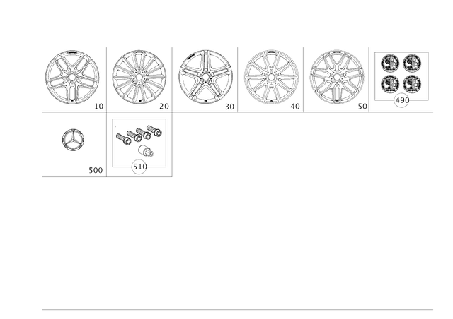 2924011800 - Wheels: Disk Wheel for Mercedes-Benz: GLE43 AMG, GLE450 AMG, GLE63 AMG S Image