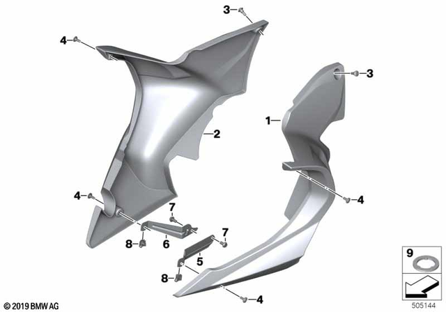 46638402073 - : Engine Spoiler Left for BMW-Motorrad Image