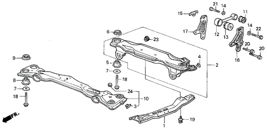 Front Beam for 1990 Acura Legend #0