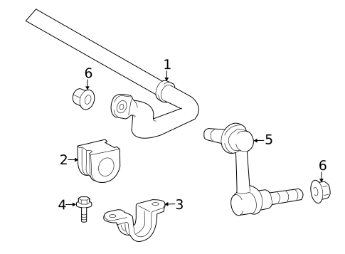 Stabilizer Bar & Components for 2014 Lexus LS600h #2