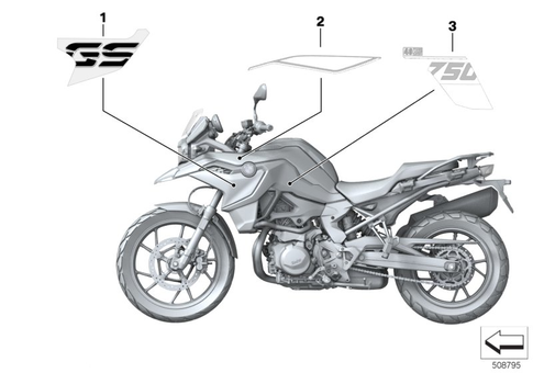 Stickers, Labels, Adhesive Film Strips for 2021 BMW-Motorrad F 750 GS #3