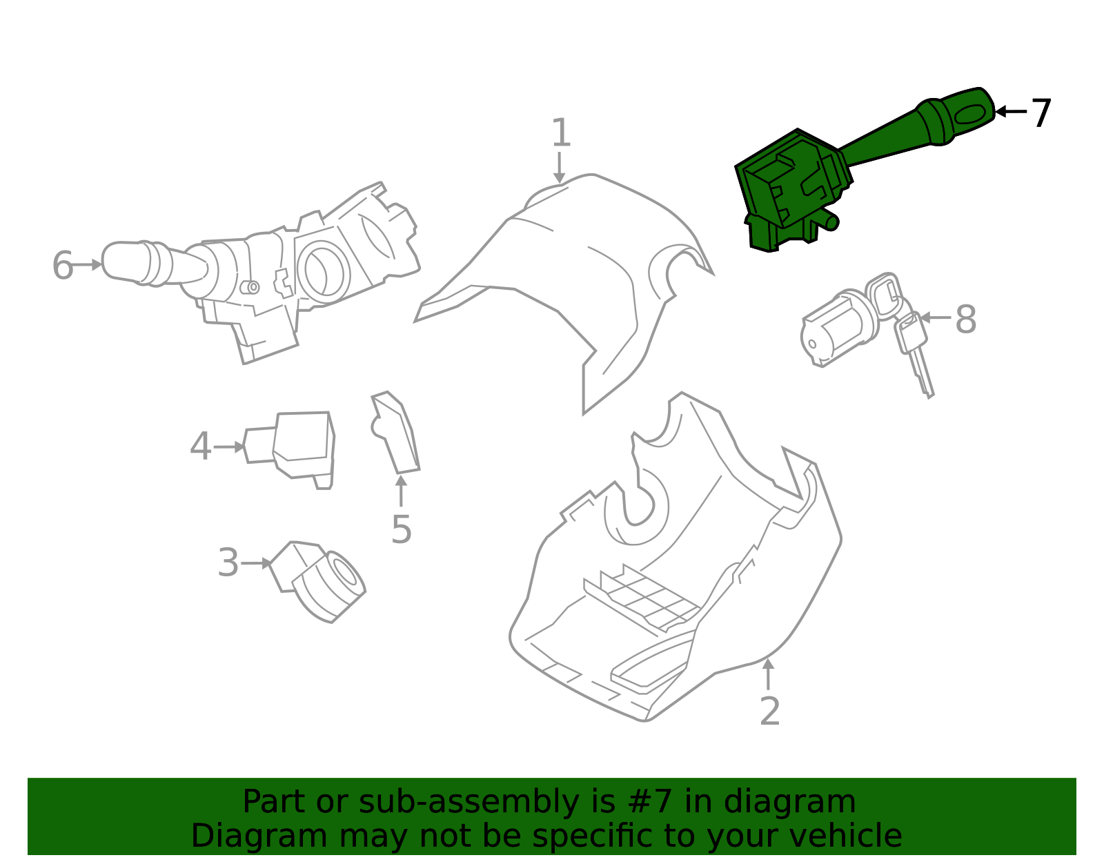 2012-2018 Toyota Wiper Switch 84652-52300 | MotorMotor