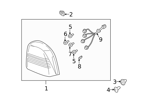 Tail Lamps for 2001 Kia Spectra #0