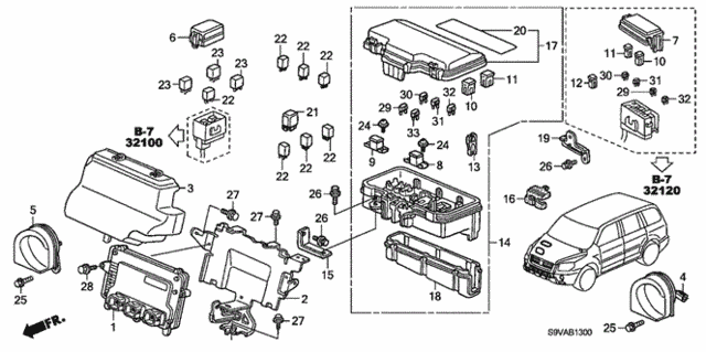 Control Unit (Engine Room) for 2008 Honda Pilot #0